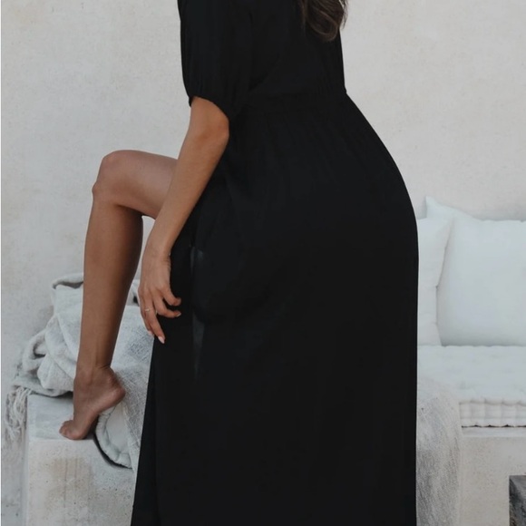 NWT Aura The Label Black Midi Dress - Picture 6 of 7